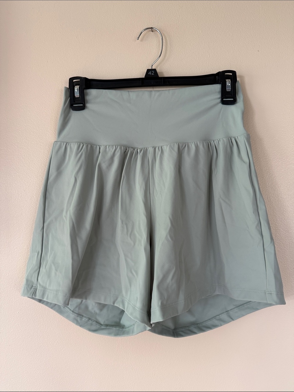 HALARA Mint Green Athletic Skort-Style Shorts